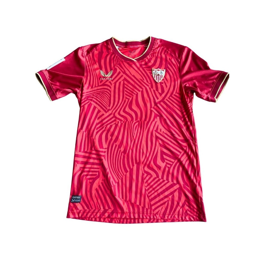 Castore Sevilla FC Sergio Ramos #4 LaLiga Soccer Jersey Red Adult Small S